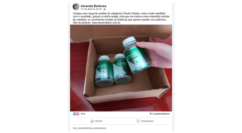 dream detox sachê depoimentos