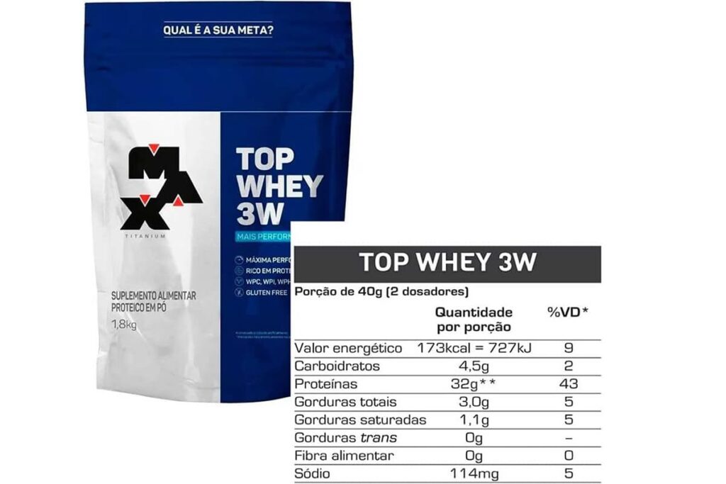Conheça o max titanium Top whey 3w sabor baunilha