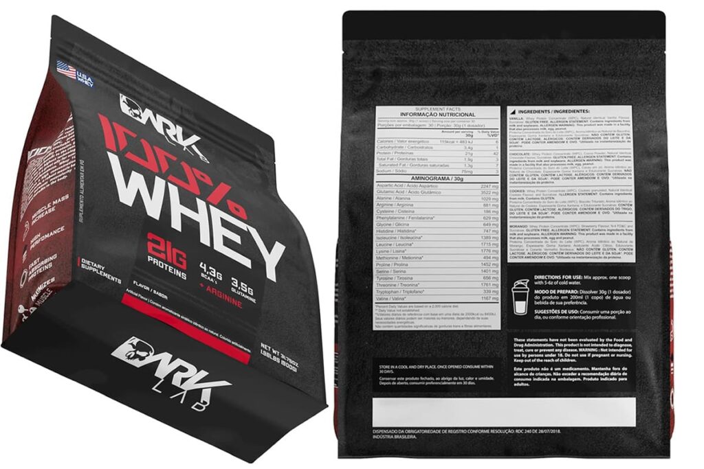 Whey 100% Concentrado Refil Sabor Baunilha Dark Lab