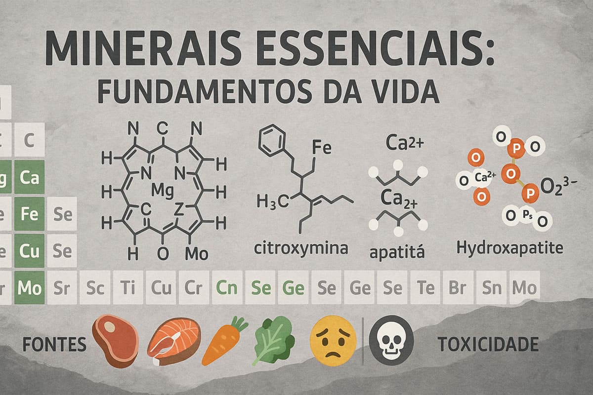 Saiba quais são os minerais essenciais para o corpo humano