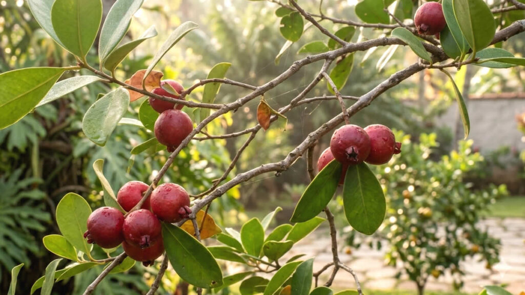 Fruta araçá piranga vermelha